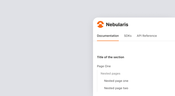 Nested sidebar navigation