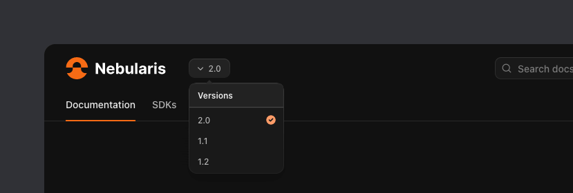 Doctave supports multiple versions of your documentation