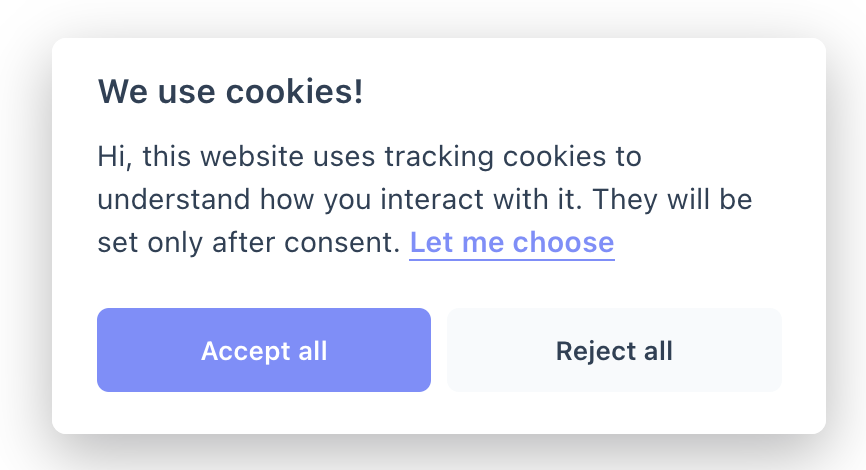 Cookie banner