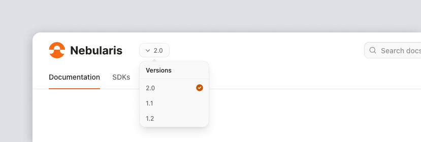 Doctave supports multiple versions of your documentation