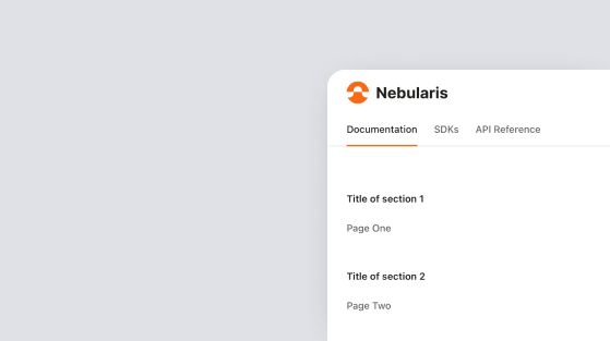 Multiple navigation sections