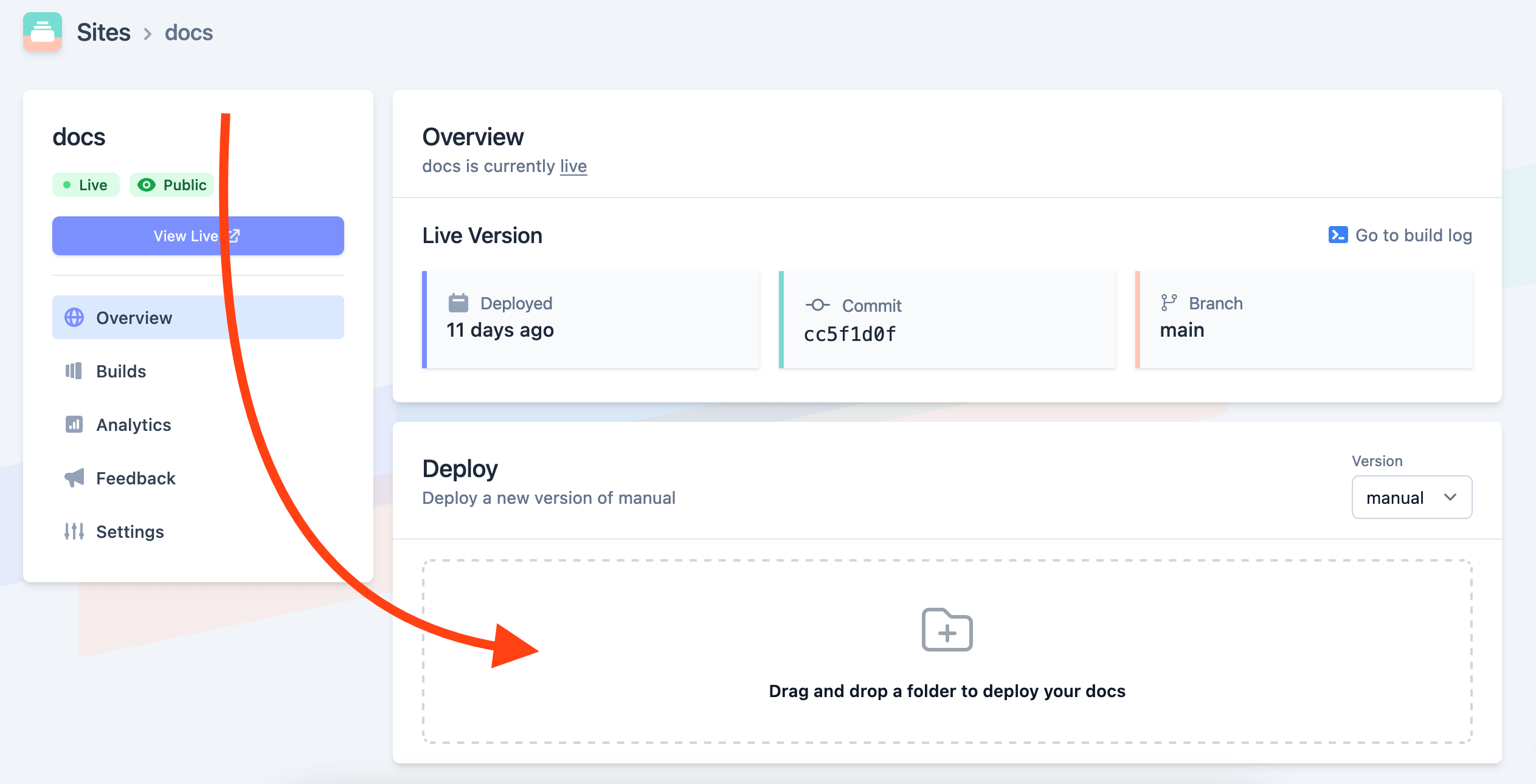 Drag and drop upload