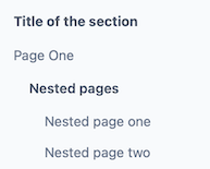 Nested sidebar navigation