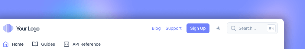 Header Links and CTA