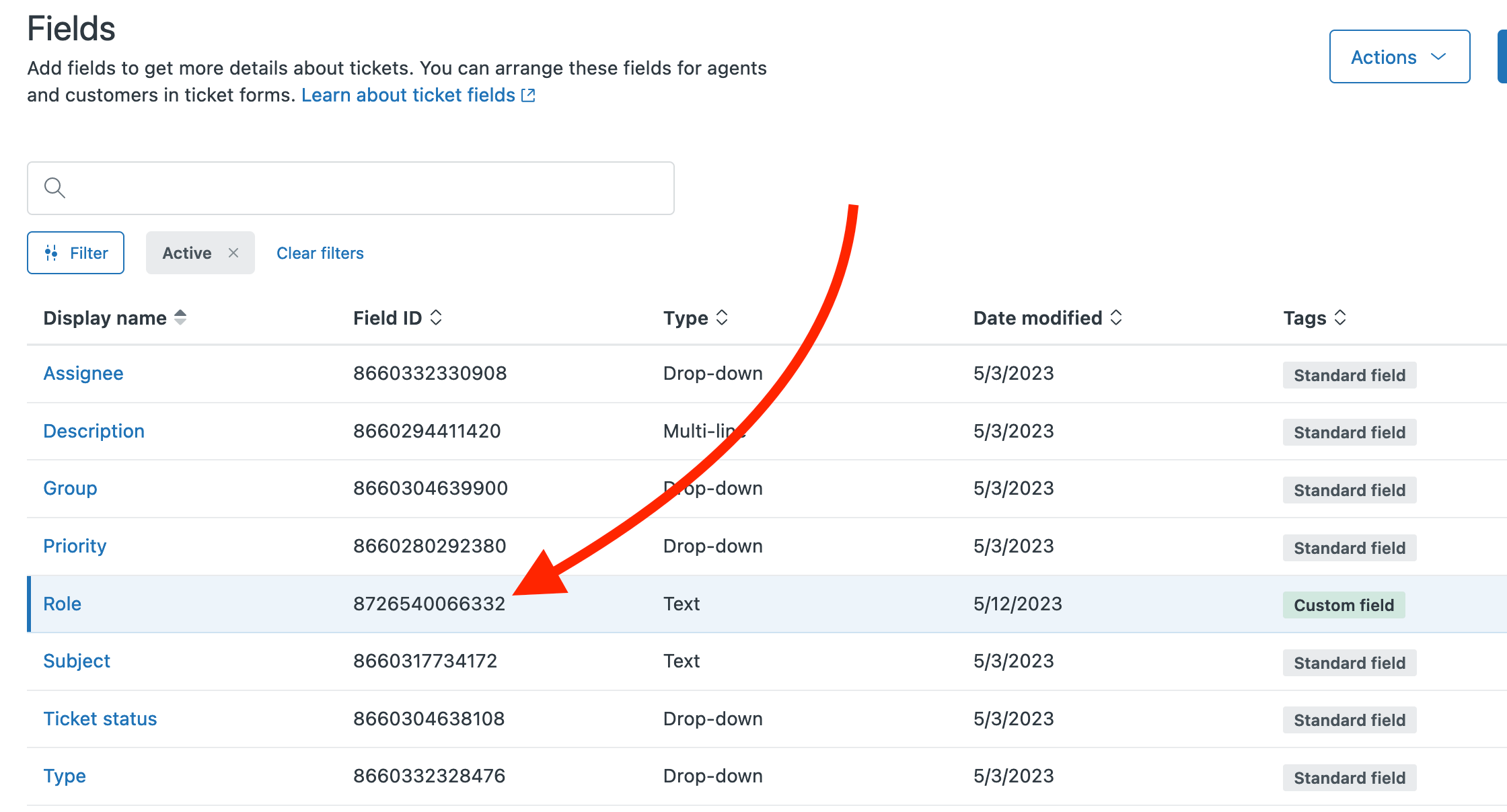 Zendesk custom field id