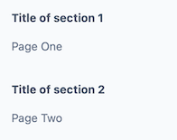 Multiple navigation sections