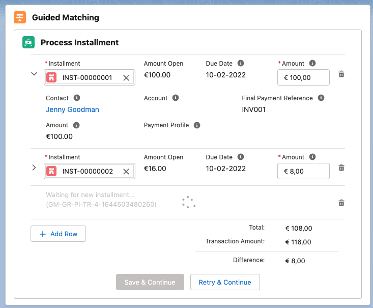 Polling for installments