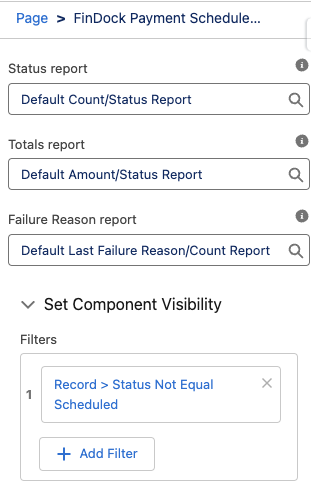 Payment Schedule stats failures summary