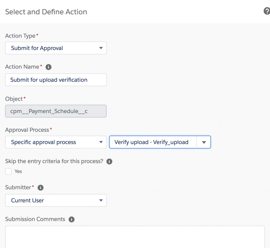 Submit upload verification