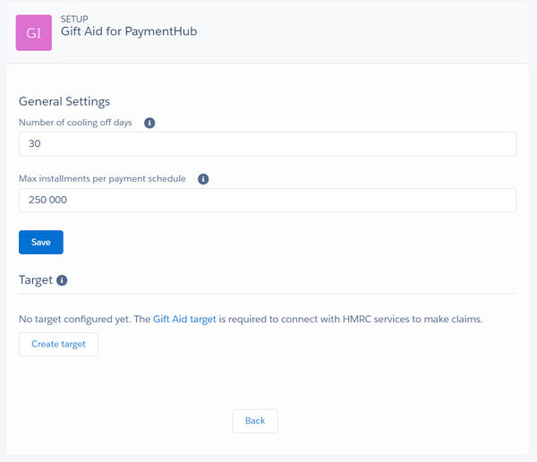 New setup for Gift Aid