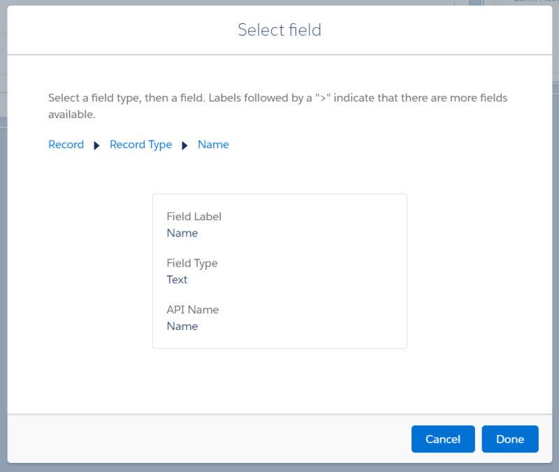 Advanced filter field selection for LWC