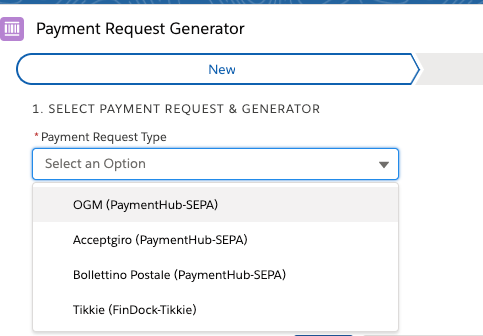 Generator type with processor selection