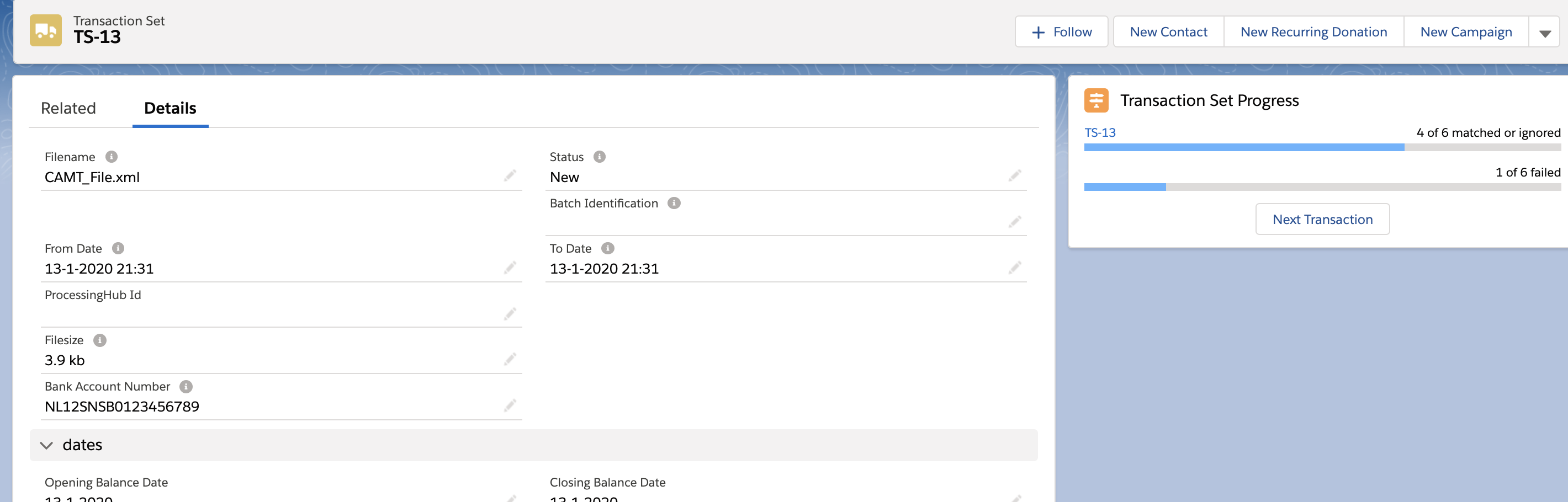 Transaction Set Guided Matching review details