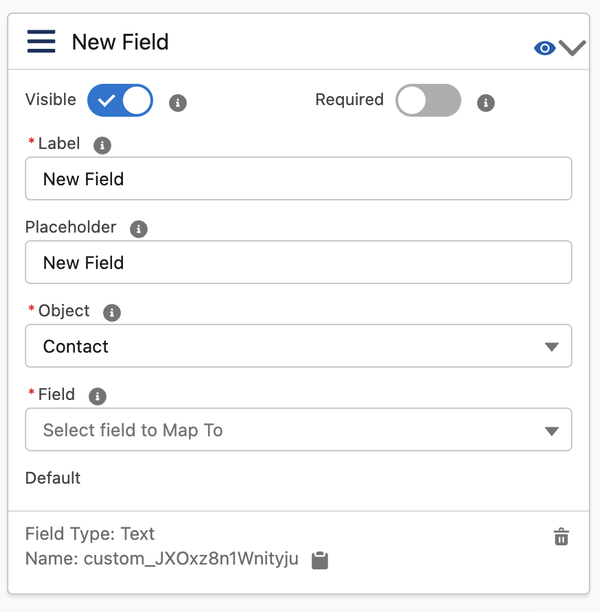 Custom field for URL parameter query