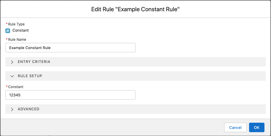 Guide Matching constant rule