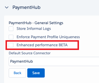 Performance setting option for beta testing