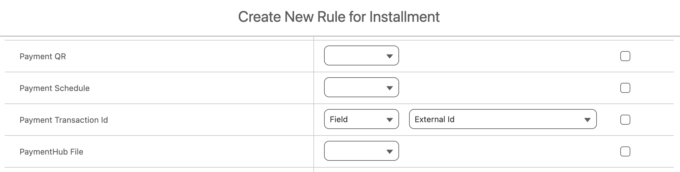 Guided Matching Setup External Id mapping