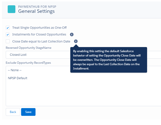 Opportunity close date setting