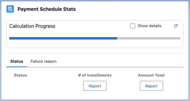 Calculating Payment Schedule stats