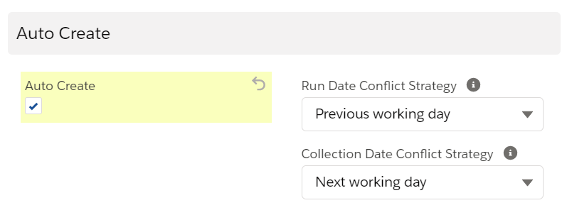 Auto Create on recurring payment schedule