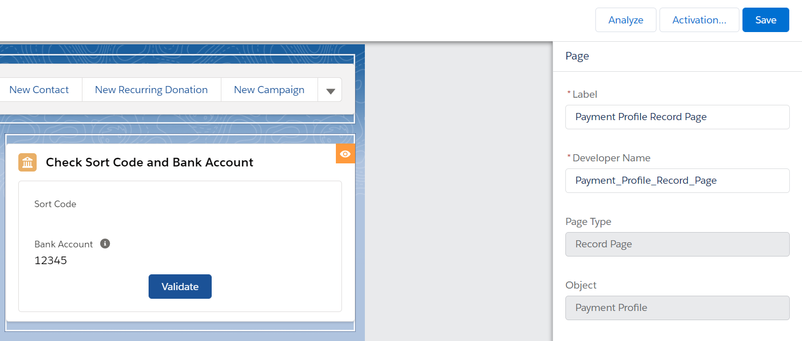 Save Payment Profile layout changes
