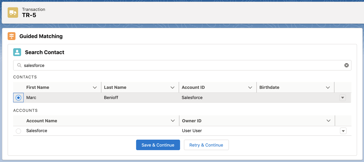Guide Matching Search rule