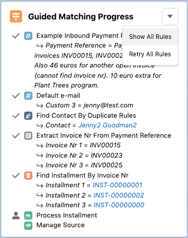 Updated Guided Matching Progress component