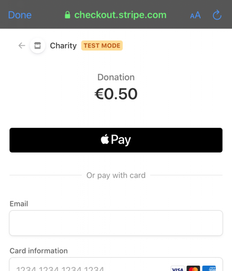Stripe Apple Pay