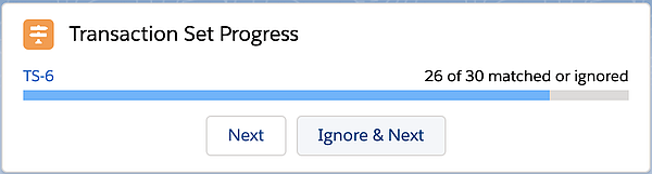 Transaction Set Progress component