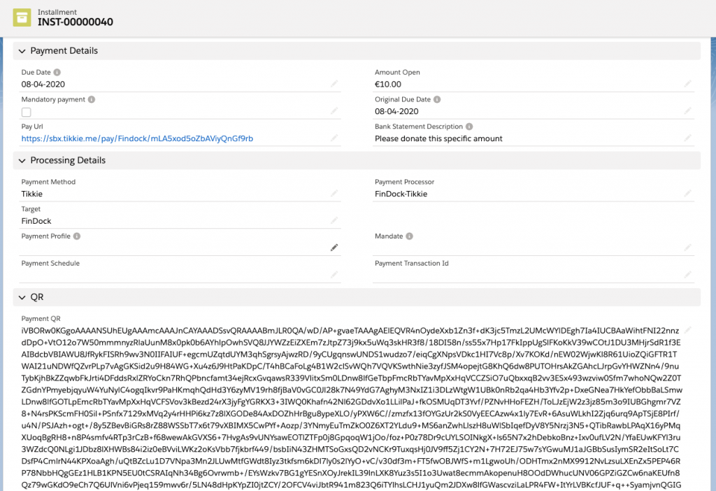 Installment with Tikkie