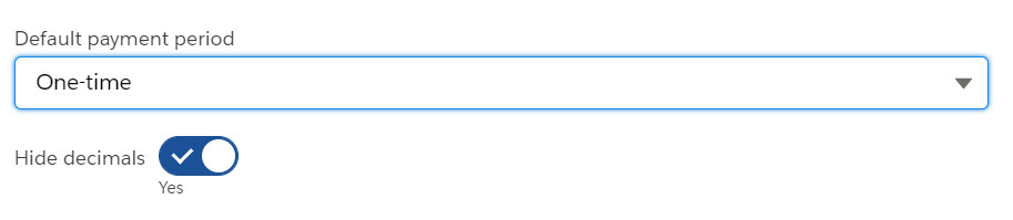 Hide decimals option