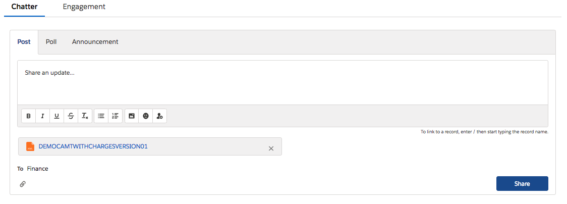 Chatter Group for payment files