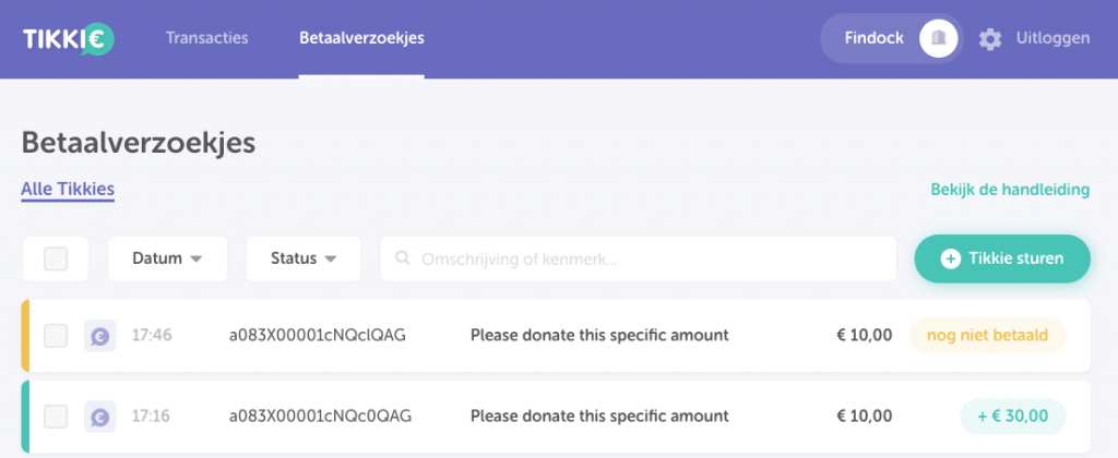 Tikkie Account Tikkie Status