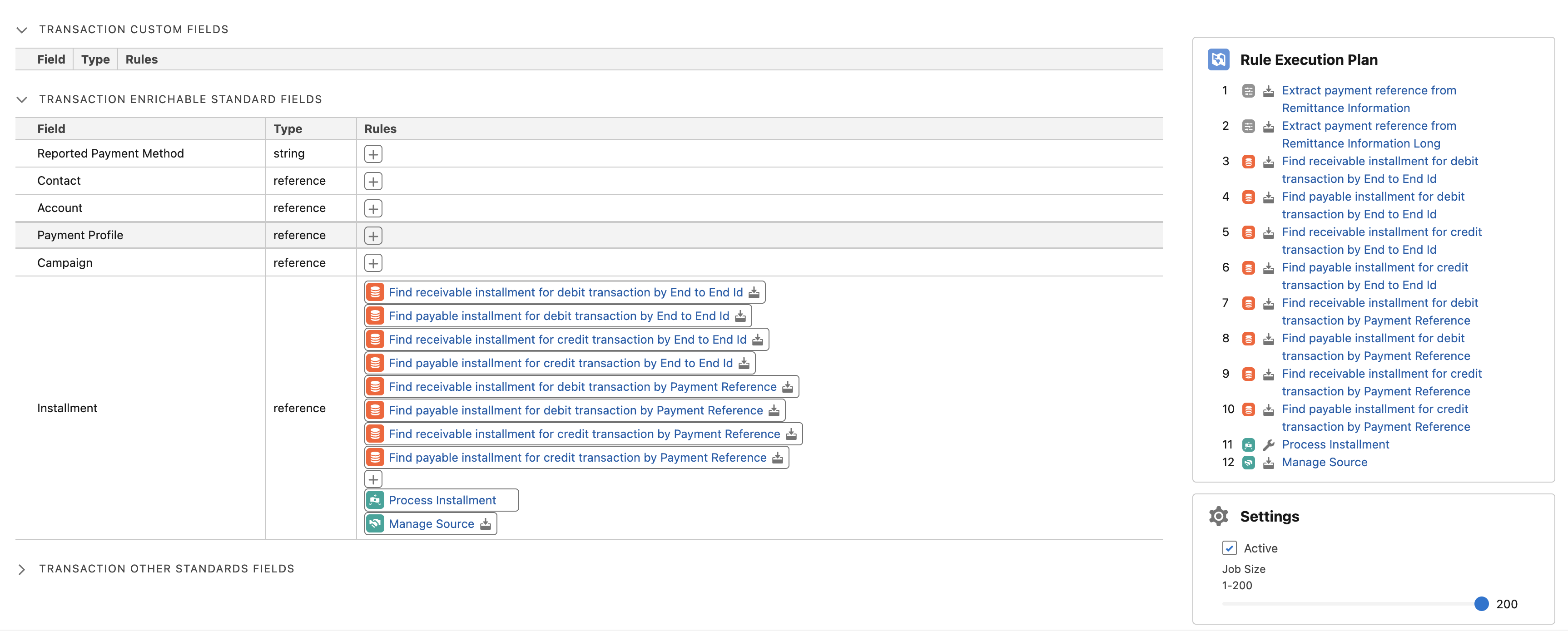 Bank Feed account settings