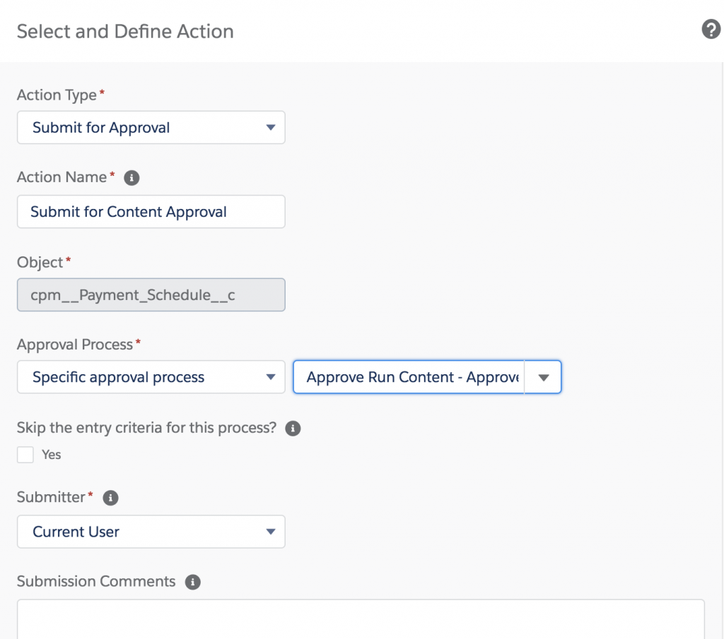 Submit content approval