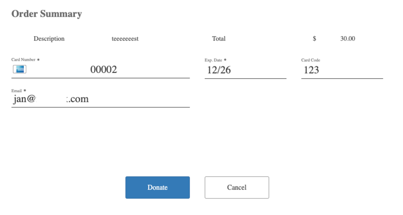 Old styling of Authorize.net HPP