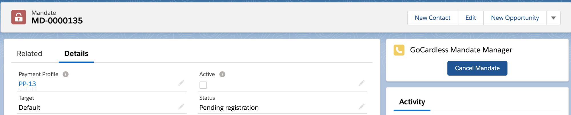 GoCardless Mandate Manager component