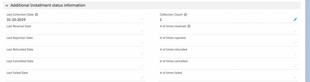 Status counters