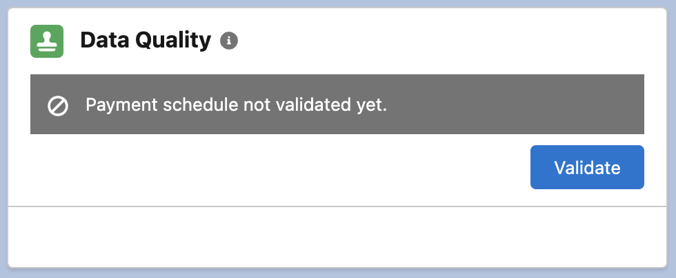 Validation component