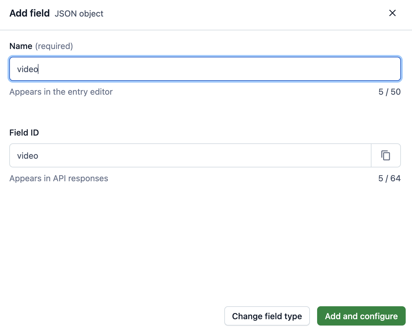 Naming the JSON field