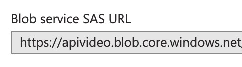 Copying the Blob service SAS URL