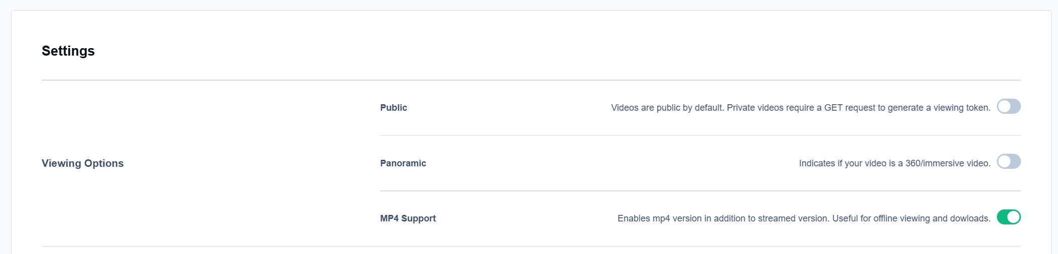 Public property of a Video in the Video Details page