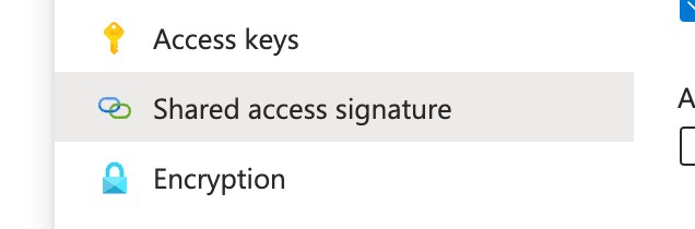 Generating a Shared Access Signature