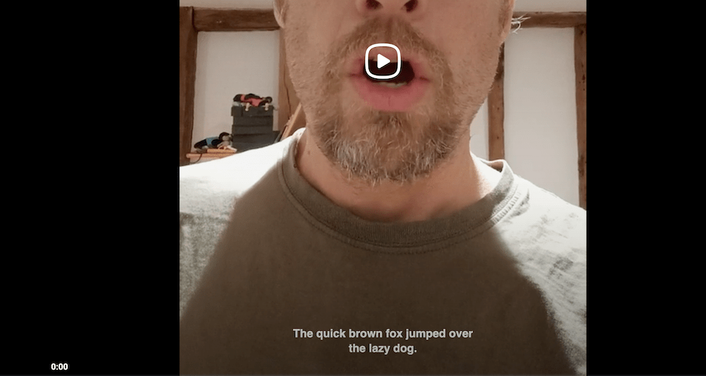 Showing captions