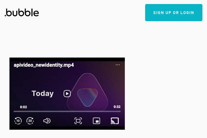 Previewing the api.video player element