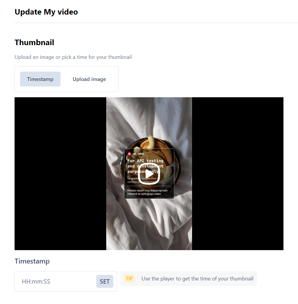 Updating a thumbnail
